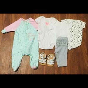 0-3 month baby girl outfit!